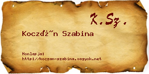 Koczán Szabina névjegykártya