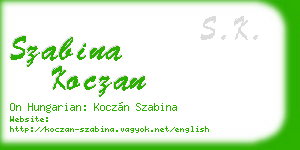 szabina koczan business card