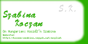szabina koczan business card